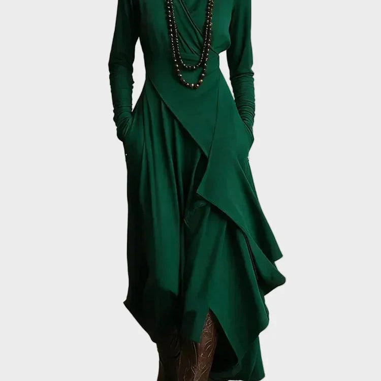 Teresa — Turtleneck Knit Maxi Dress