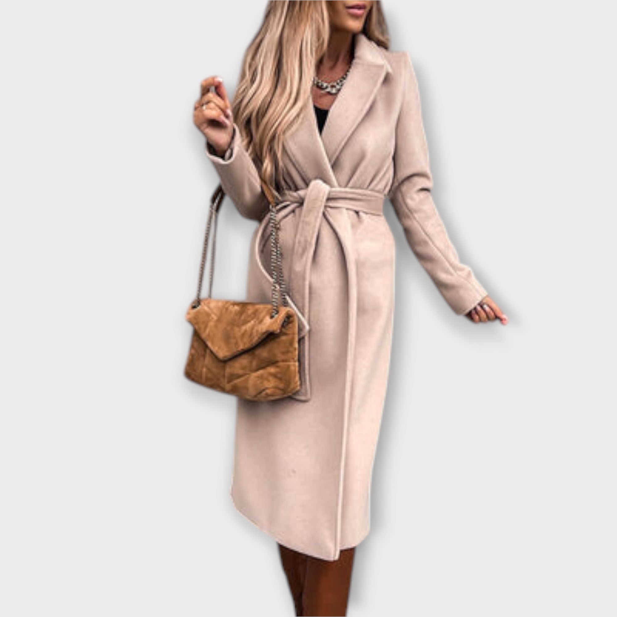 Millie — Stylish Belted Long Coat