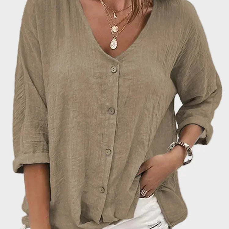 Anna — Summer Linen Blouse