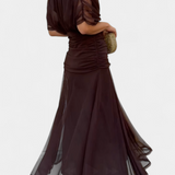 Zara — Floral V-Neck Long Dress