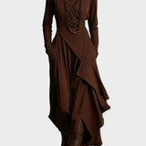 Teresa — Turtleneck Knit Maxi Dress