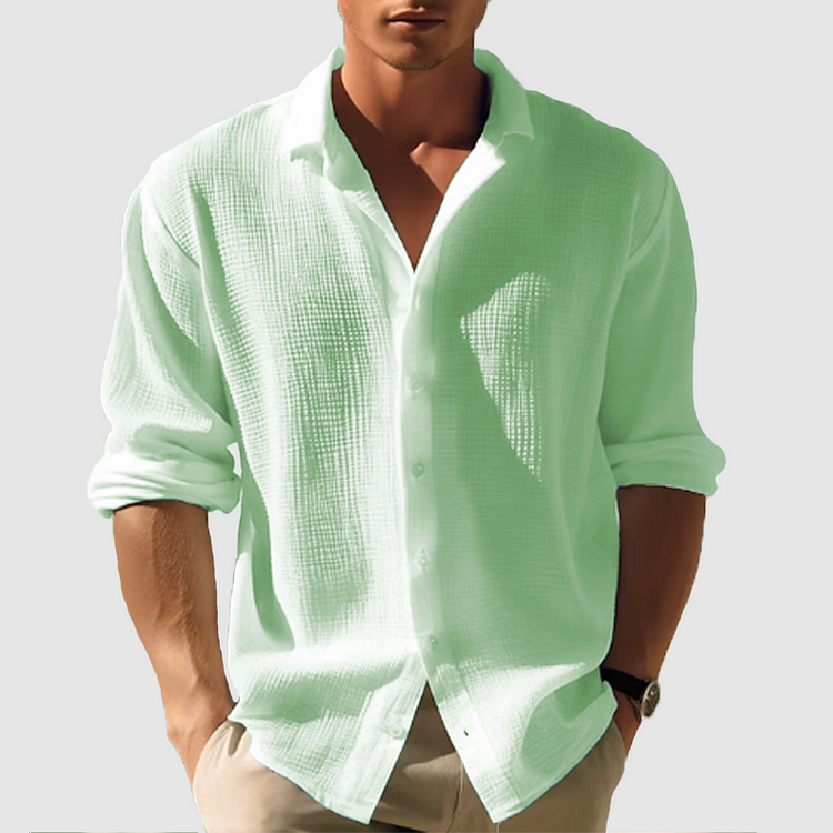 Miles — Men's Fitted Button Long Shirt
