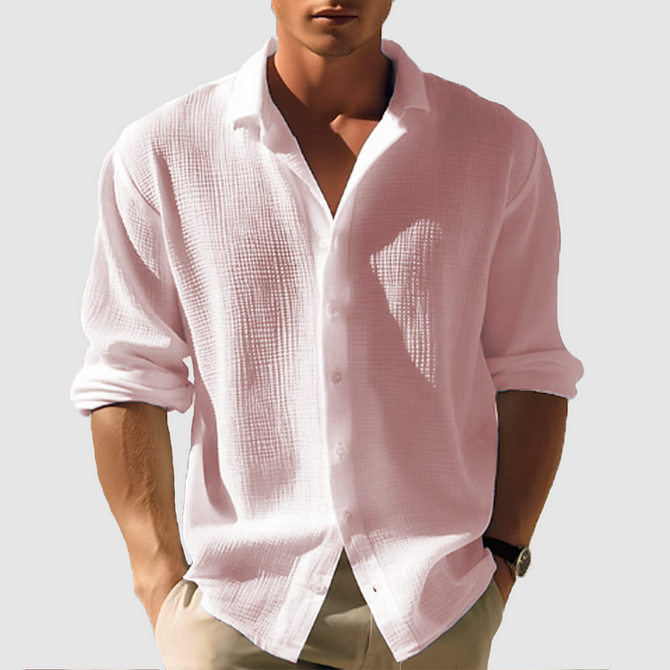 Miles — Men's Fitted Button Long Shirt