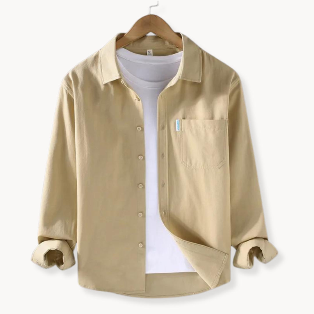 Isaac — Men's Fitted Button Long Shirt