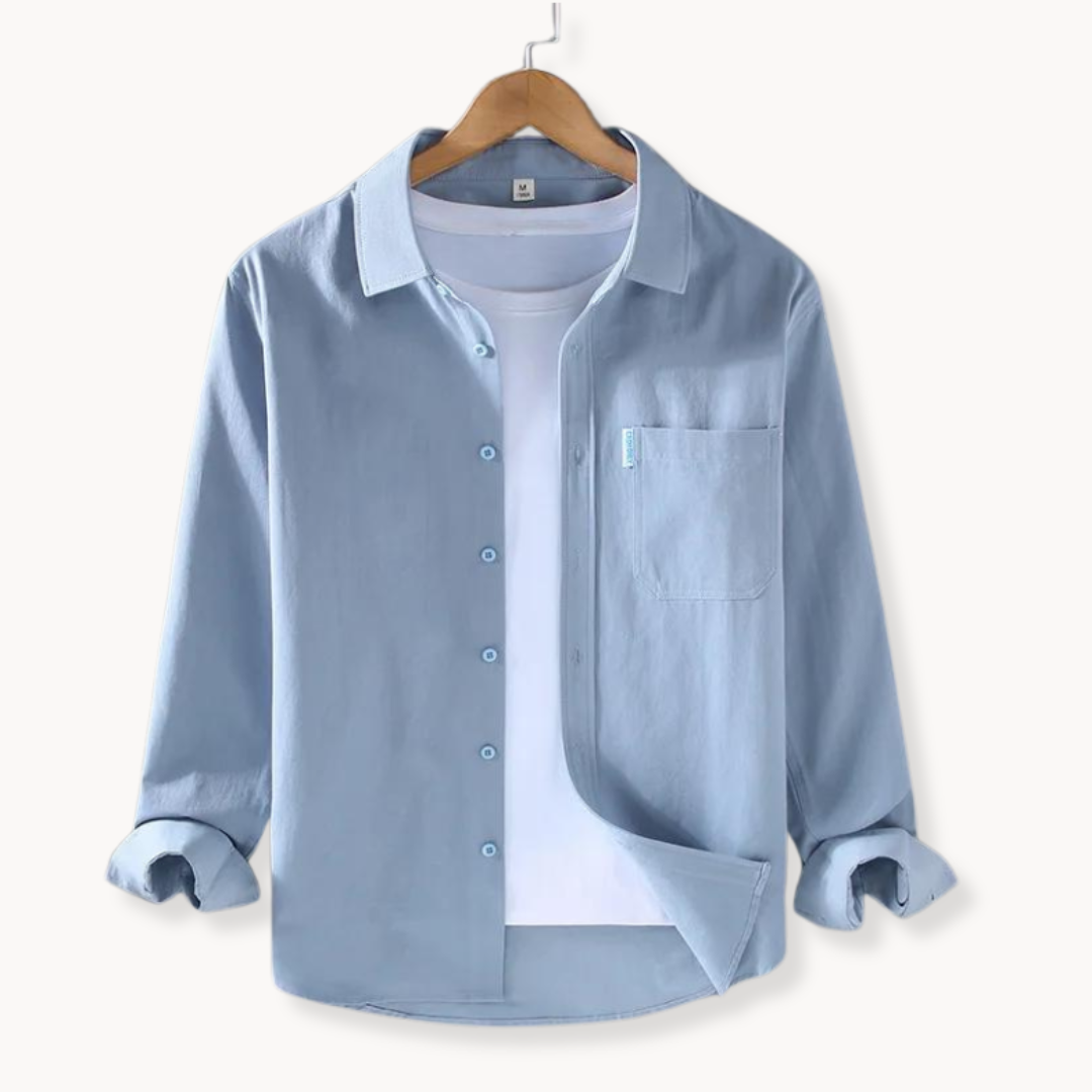 Isaac — Men's Fitted Button Long Shirt