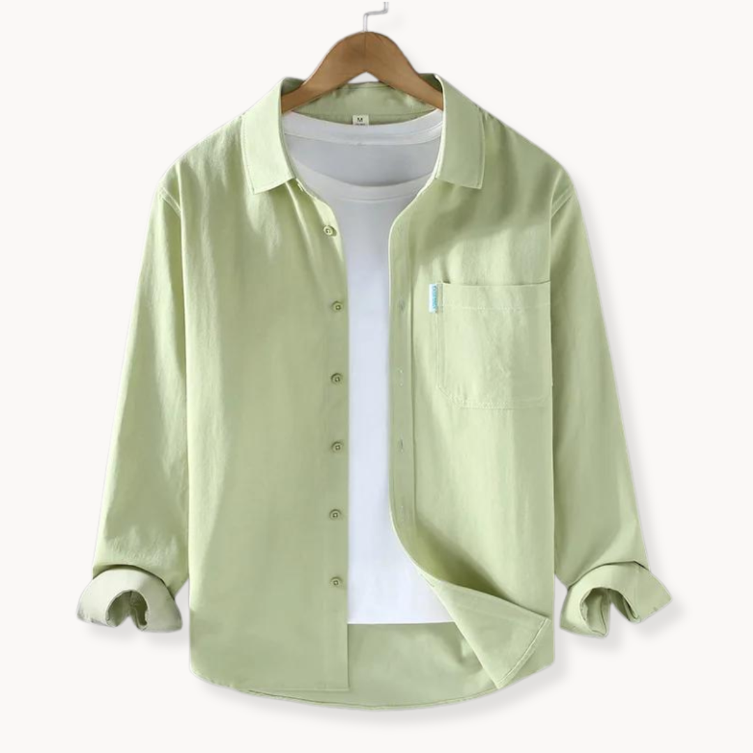 Isaac — Men's Fitted Button Long Shirt