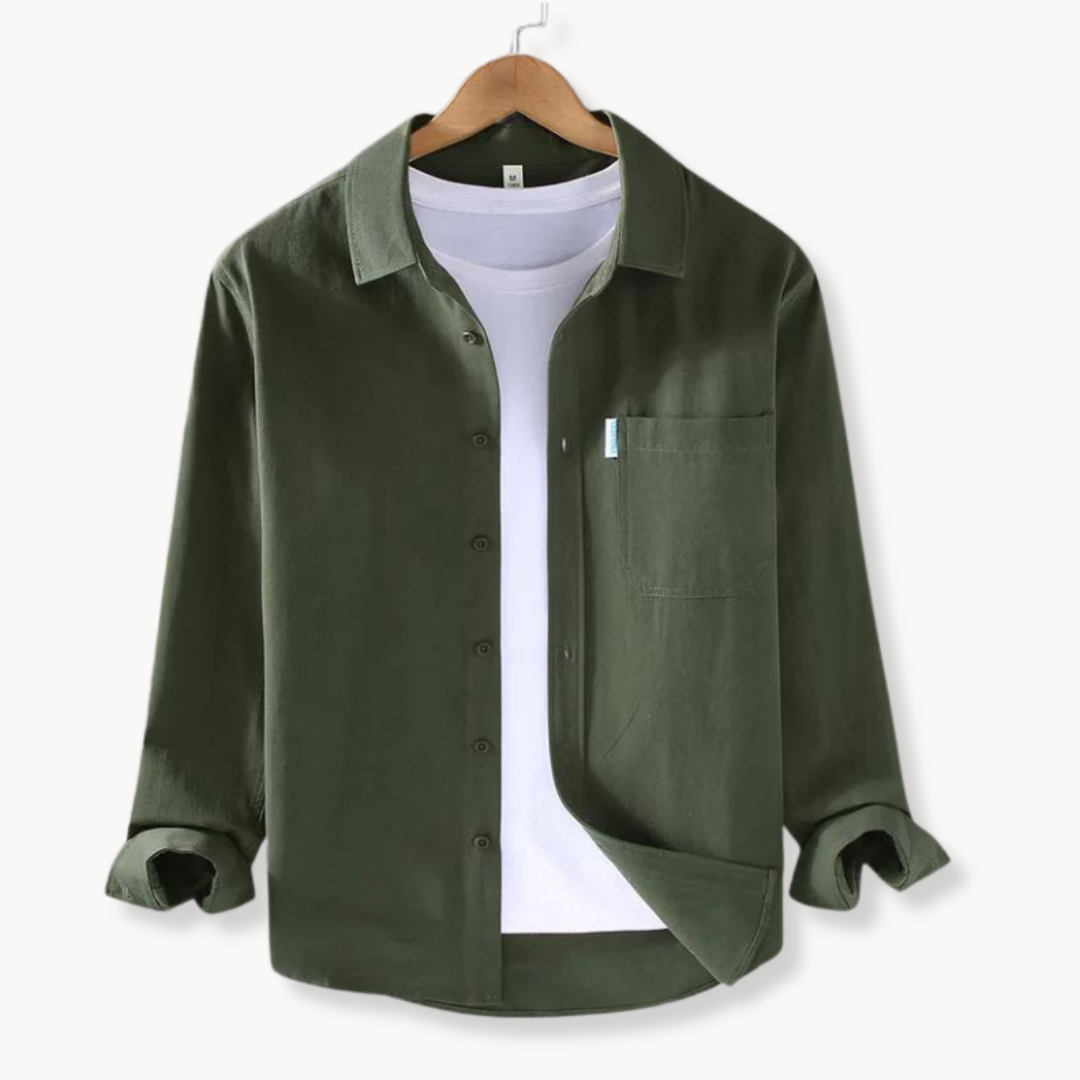 Isaac — Men's Fitted Button Long Shirt