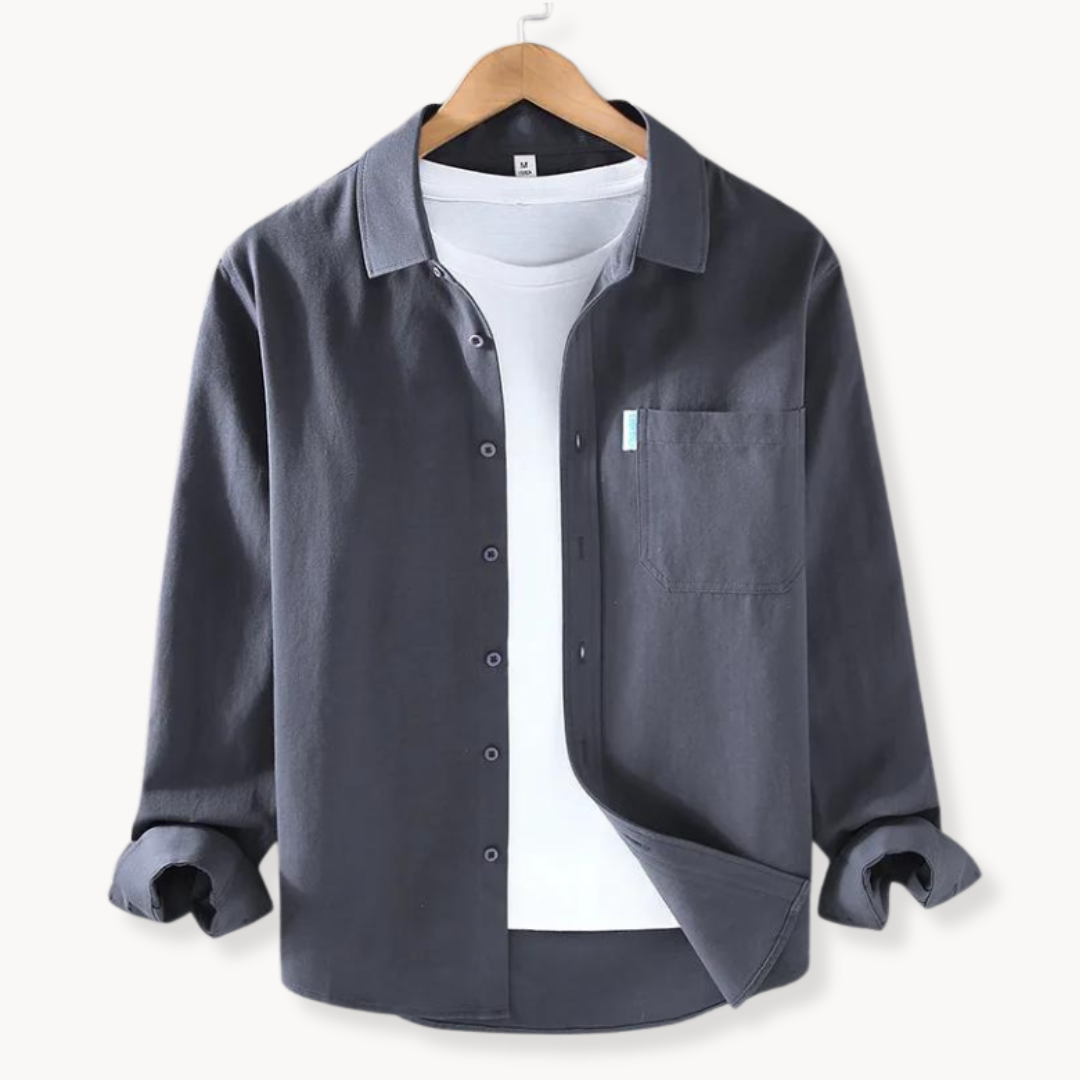 Isaac — Men's Fitted Button Long Shirt