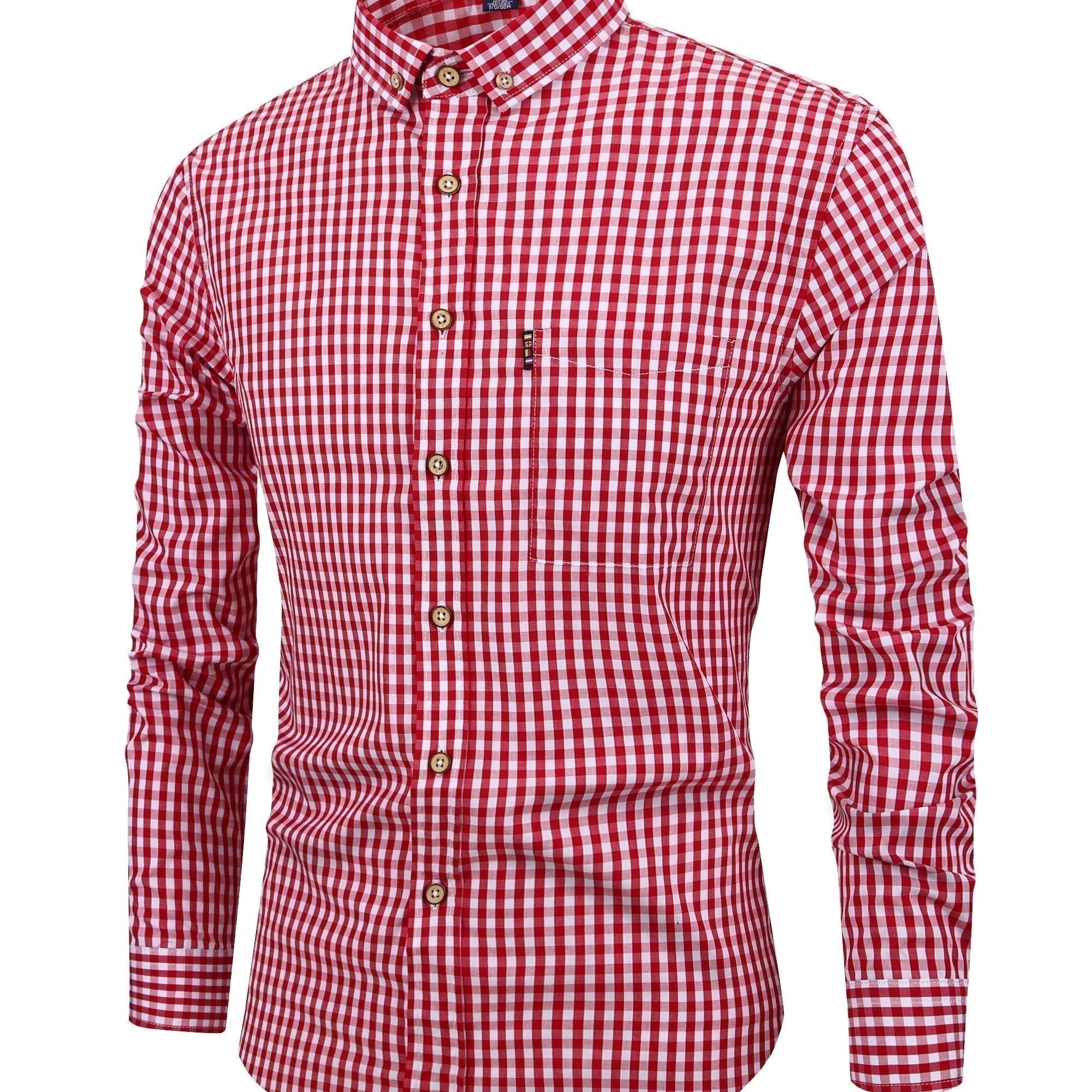 Victor — Men's Fitted Check Printed Shirt