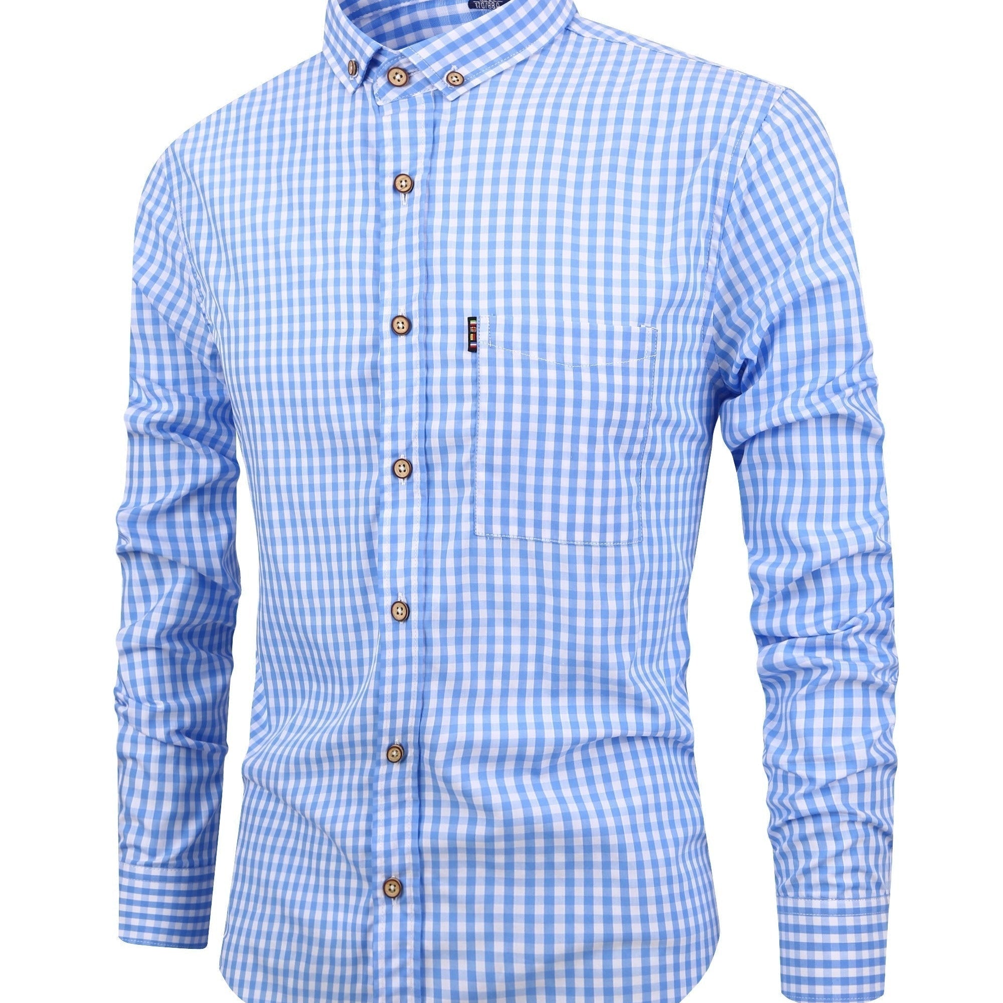 Victor — Men's Fitted Check Printed Shirt