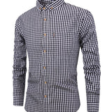 Victor — Men's Fitted Check Printed Shirt
