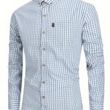 Victor — Men's Fitted Check Printed Shirt