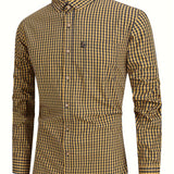 Victor — Men's Fitted Check Printed Shirt