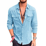 Theo — Men's Flowing Button Long Shirt