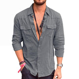 Theo — Men's Flowing Button Long Shirt
