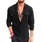 Theo — Men's Flowing Button Long Shirt