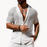 Ezra — Men's Flowing Printed Short Shirt