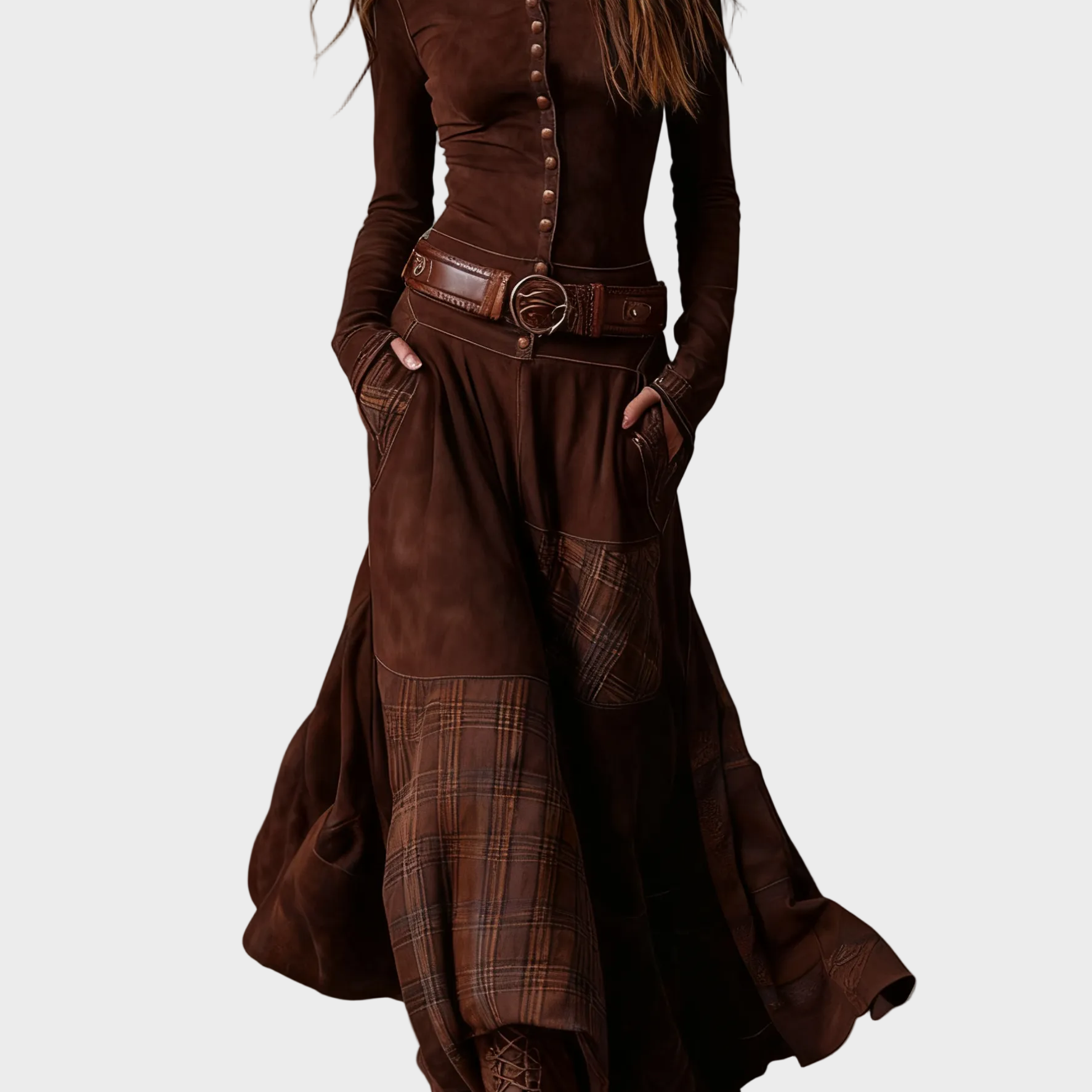 Camille — Belted Maxi Dress