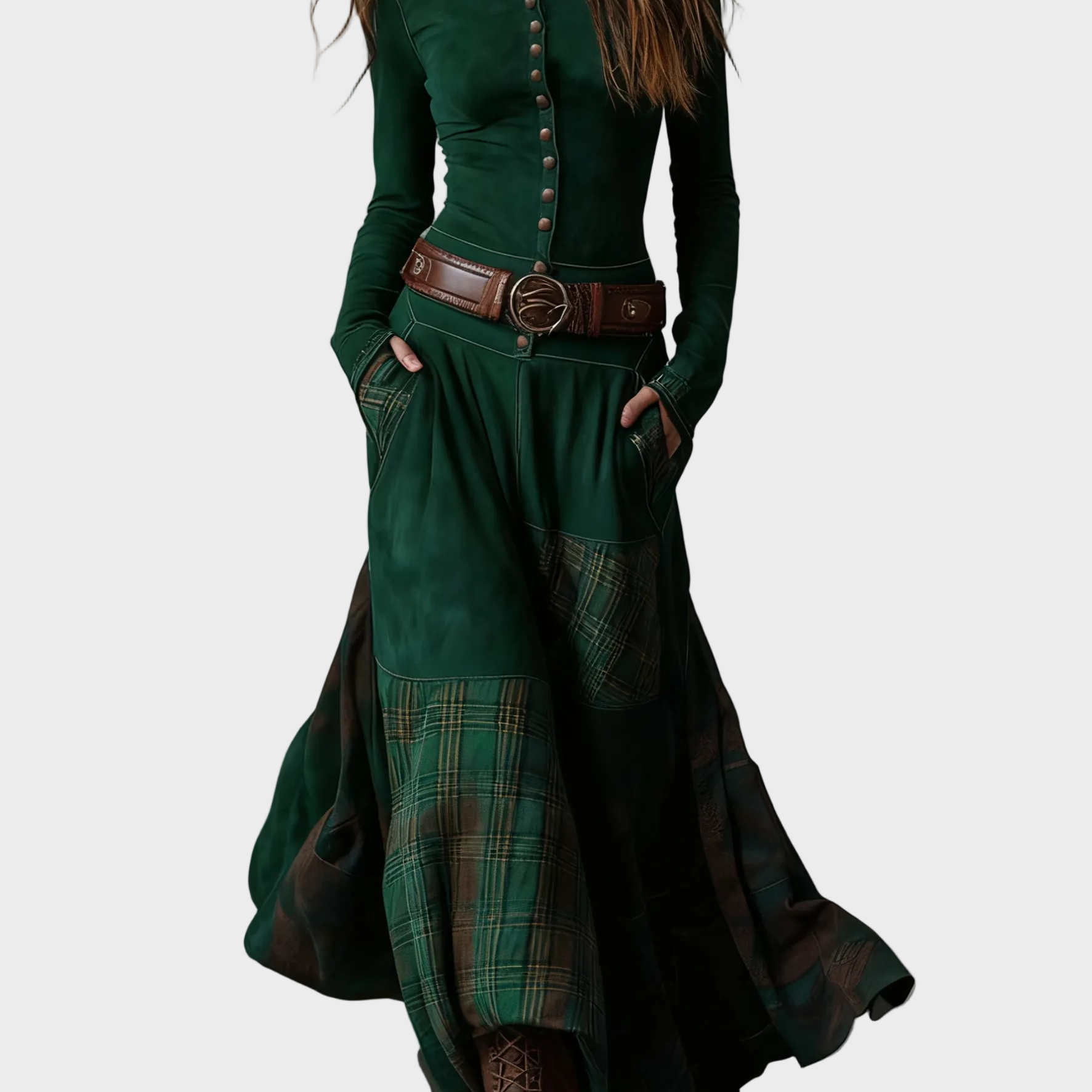 Camille — Belted Maxi Dress