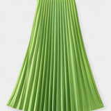 Georgia — Pleated Long Satin Skirt