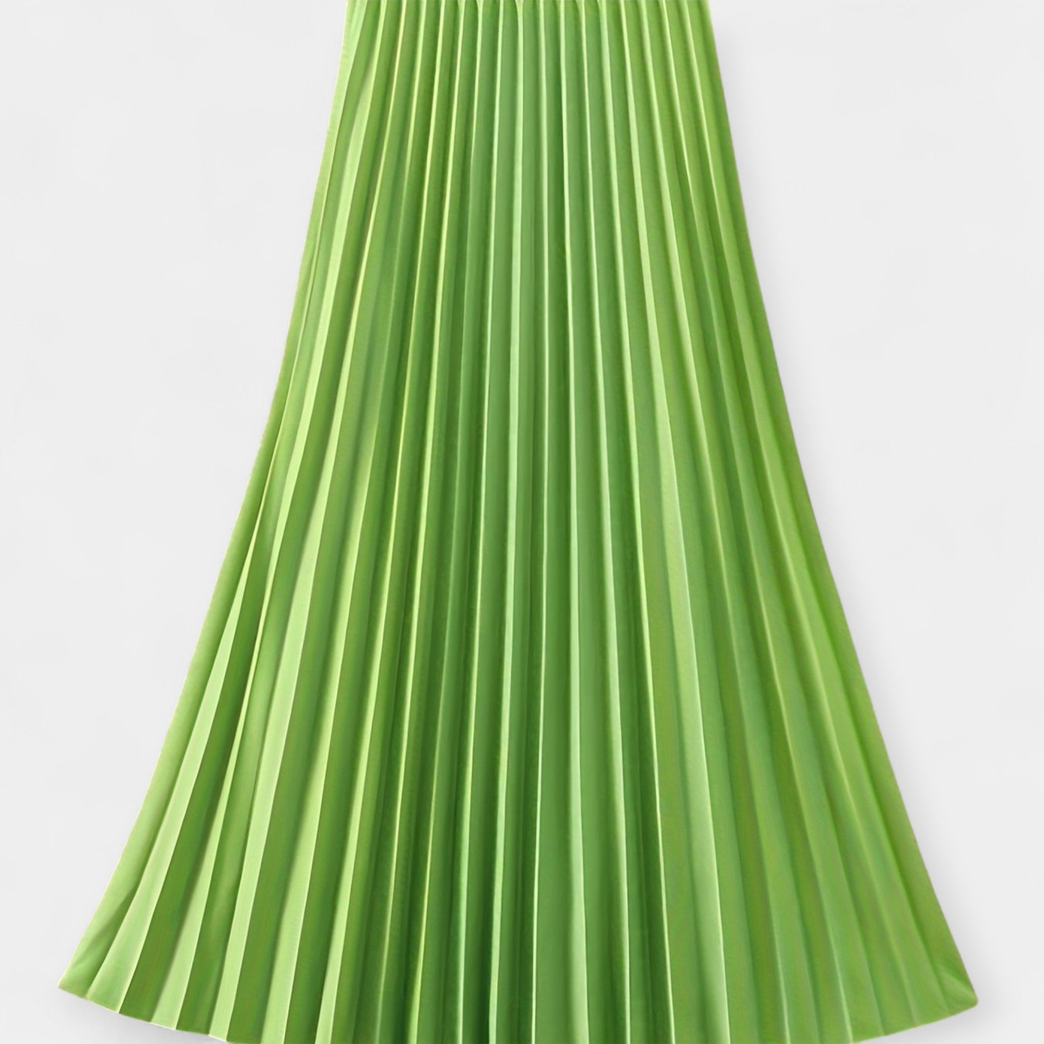 Georgia — Pleated Long Satin Skirt