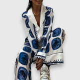 Phoebe — Printed Satin Set