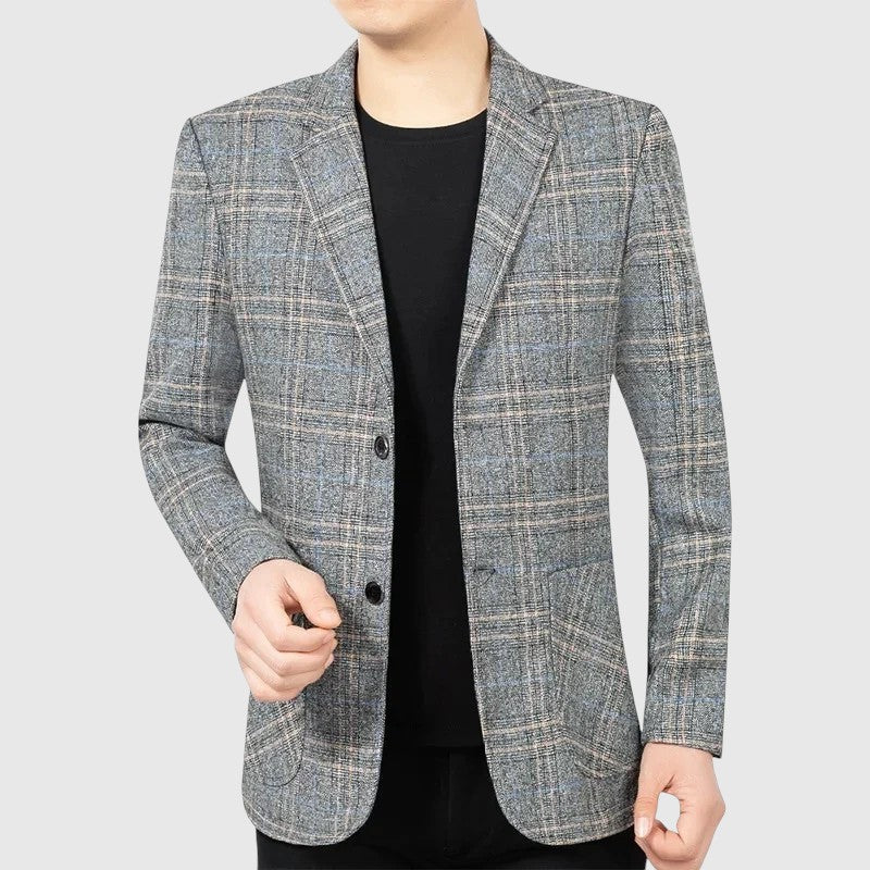 Elijah — Men's Classic Check Blazer