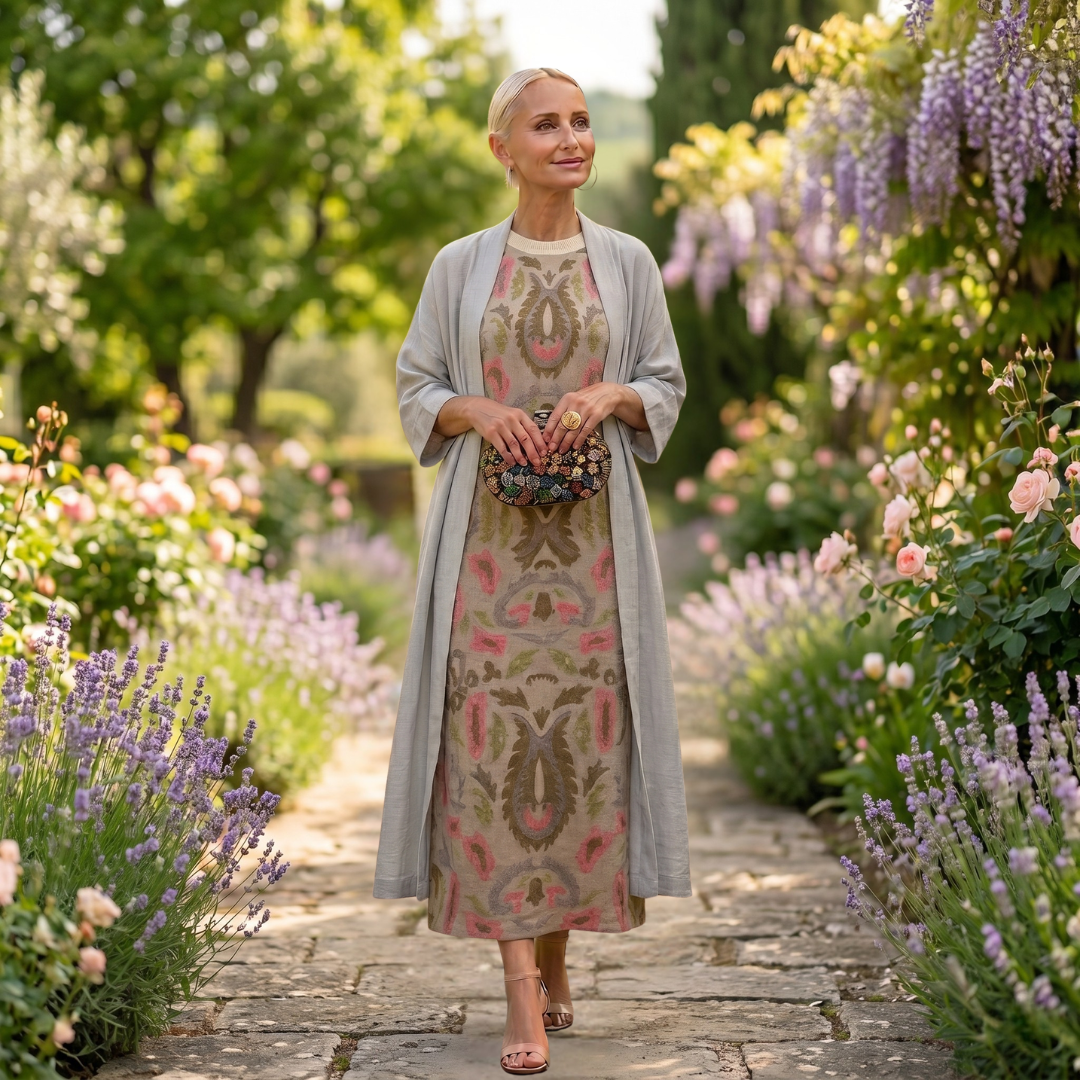 Romy — Printed Floral Long Dress