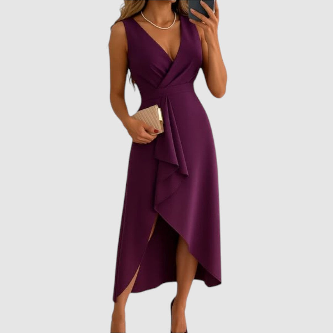 Valerie — Elegant V-Neck Dress