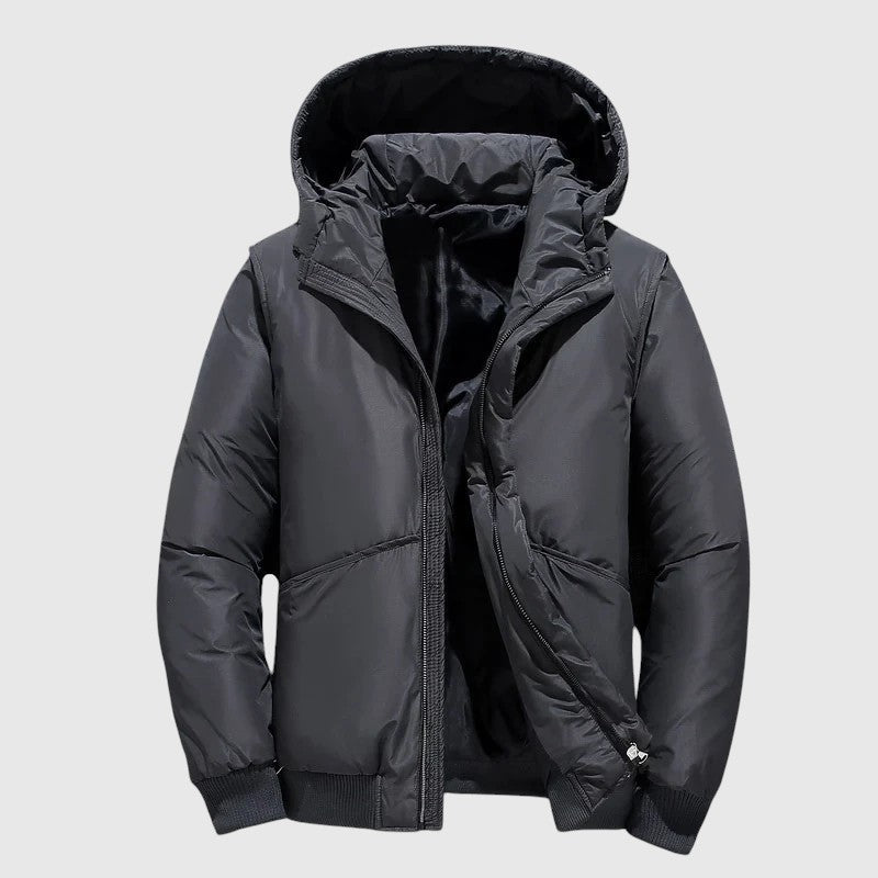 Simon — Men's Quilted Hooded Jacket