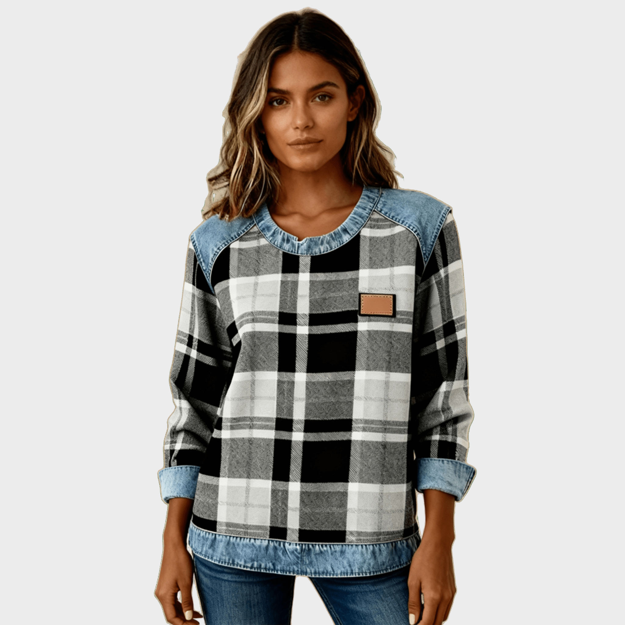 Ivy — Check Sweatshirt