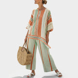 Billie — Striped Linen Set