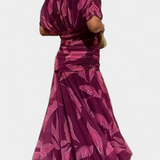 Zara — Floral V-Neck Long Dress