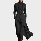 Teresa — Turtleneck Knit Maxi Dress