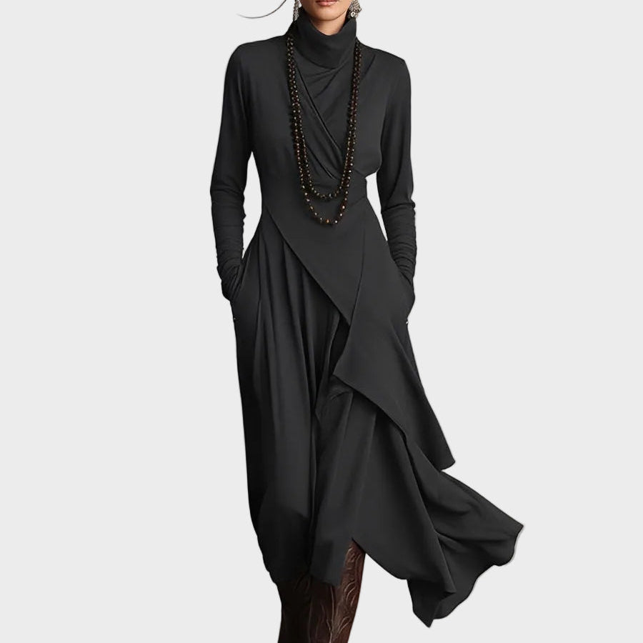 Teresa — Turtleneck Knit Maxi Dress