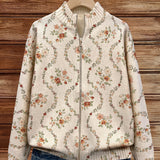 Vivienne | Floral Vine Zip Cardigan